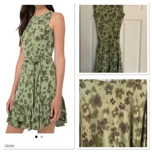 MICHAEL KORS NWT ikat design dress with ruffles .